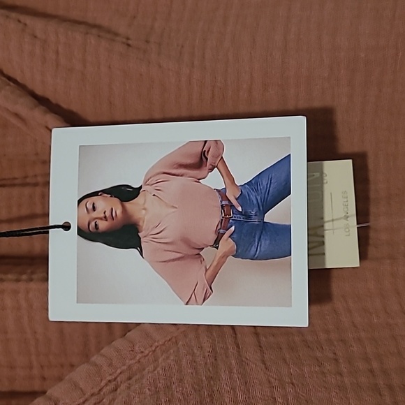 Nation LTD Mimi Romance Tee Gauzy Cotton Women's Large Bisou Boho Blouse Top NEW - Picture 3 of 11